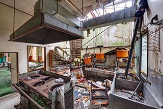 Filthy Abandoned Restaurant Kitchen