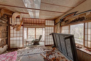 Abandoned Japanese House Living Room
