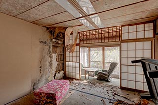 Abandoned Japanese House Living Room