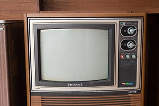Old Sony Television in Abandoned Japanese House