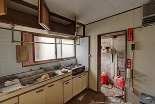 Abandoned Japanese House Kitchen