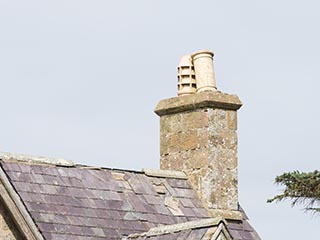 chimney of abandoned house