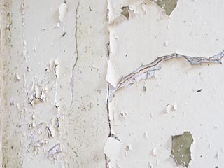 peeling paint on wall