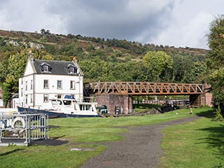House and Bridge over Forth and Clyde Canal, Scotland