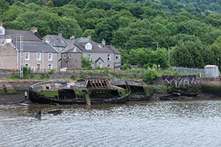 Abandoned Boats in Bowling Harbour, Scotland