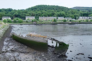 Wrecked Boat in Bowling Harbour, Scotland