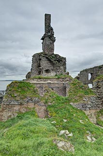Chimney of Castle Sinclair, Scotland