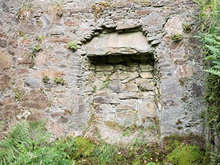 remains of fireplace