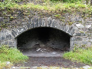 fireplace in Innis Chonnel Castle