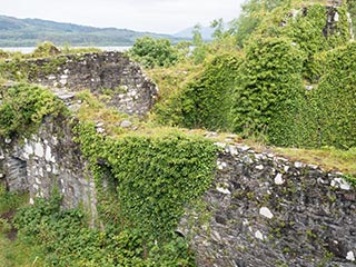 wall of great hall seen from above
