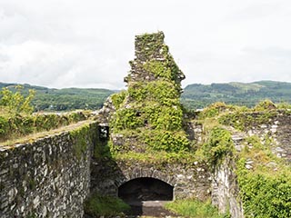 fireplace seen from battlements