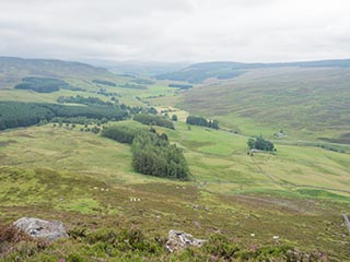 view of surrounding countryside from hillside