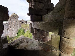 Remains of Spiral Staircase in Sanquhar Castle, Scotland