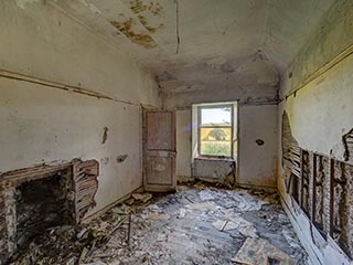 downstairs room in abandoned house