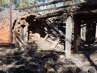 Collapsing bridge on abandoned railway line between Nyngan and Girilambone, New South Wales