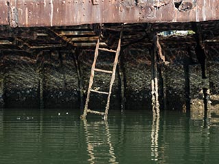 Wreck of SS Mortlake Bank, Homebush Bay, Sydney, Australia