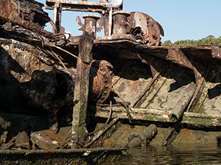 Wreck of SS Mortlake Bank, Homebush Bay, Sydney, Australia