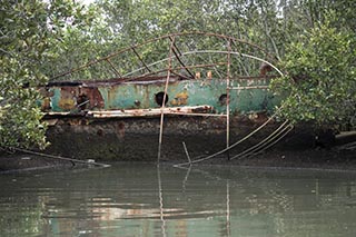 Abandoned barge, Homebush Bay, Sydney, Australia