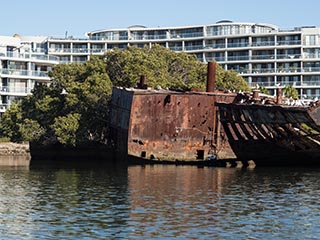 wreck of SS Ayrfield, Homebush Bay, Sydney, Australia