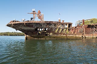 wreck of SS Ayrfield, Homebush Bay, Sydney, Australia