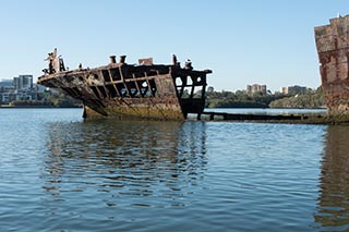 wreck of SS Ayrfield, Homebush Bay, Sydney, Australia