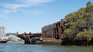 wreck of SS Ayrfield, Homebush Bay, Sydney, Australia