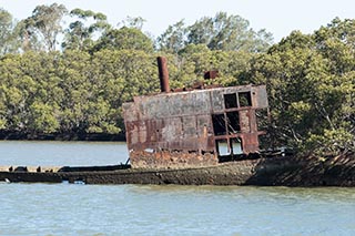 wreck of SS Ayrfield, Homebush Bay, Sydney, Australia