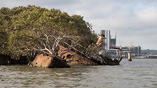 wreck of SS Heroic, looking aft