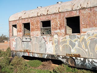 abandoned railway carriage, Port Pirie, South Australia