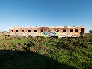 abandoned railway carriage, Port Pirie, South Australia