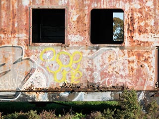 abandoned railway carriage, Port Pirie, South Australia