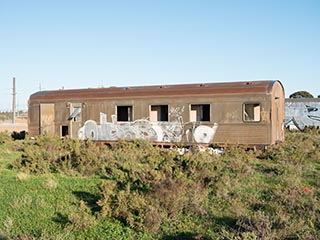 abandoned railway carriage, Port Pirie, South Australia