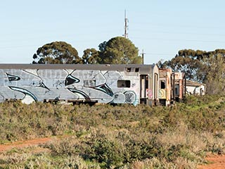 abandoned railway carriages, Port Pirie, South Australia