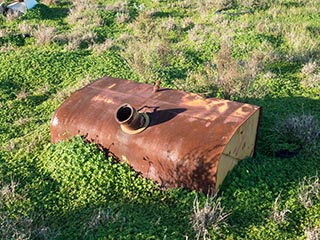 abandoned fuel tank