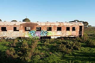 abandoned railway carriage, Port Pirie, South Australia