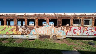 abandoned railway carriage, Port Pirie, South Australia