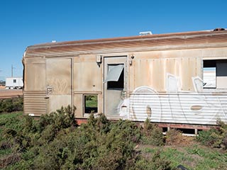 abandoned railway carriage, Port Pirie, South Australia