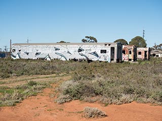 abandoned railway carriages, Port Pirie, South Australia