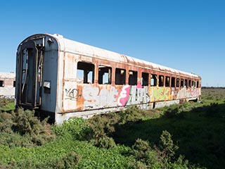 abandoned railway carriage, Port Pirie, South Australia