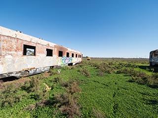 abandoned railway carriage, Port Pirie, South Australia