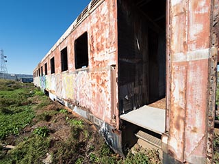 abandoned railway carriage, Port Pirie, South Australia