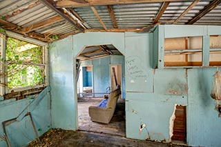 Interior of abandoned house