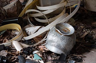 Debris in St. John's Orphanage