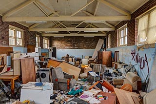 Room full of junk at St. John's Orphanage