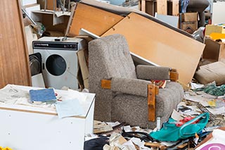 Room full of junk at St. John's Orphanage