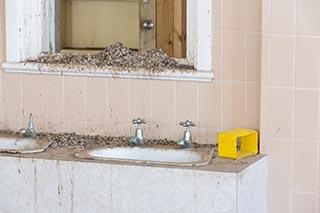 Filthy bathroom in St. John's Orphanage