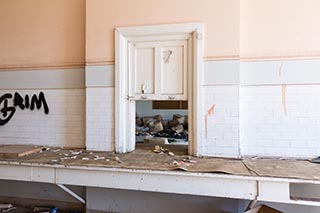 Serving counter at St. John's Orphanage