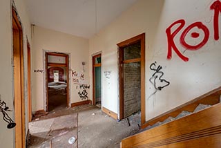 Upstairs corridor in St. John's Orphanage