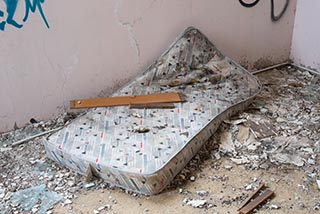 Old mattress in St. John's Orphanage