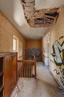 Upstairs corridor in St. John's Orphanage